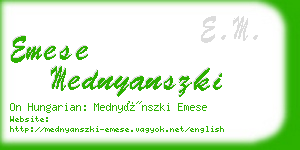 emese mednyanszki business card